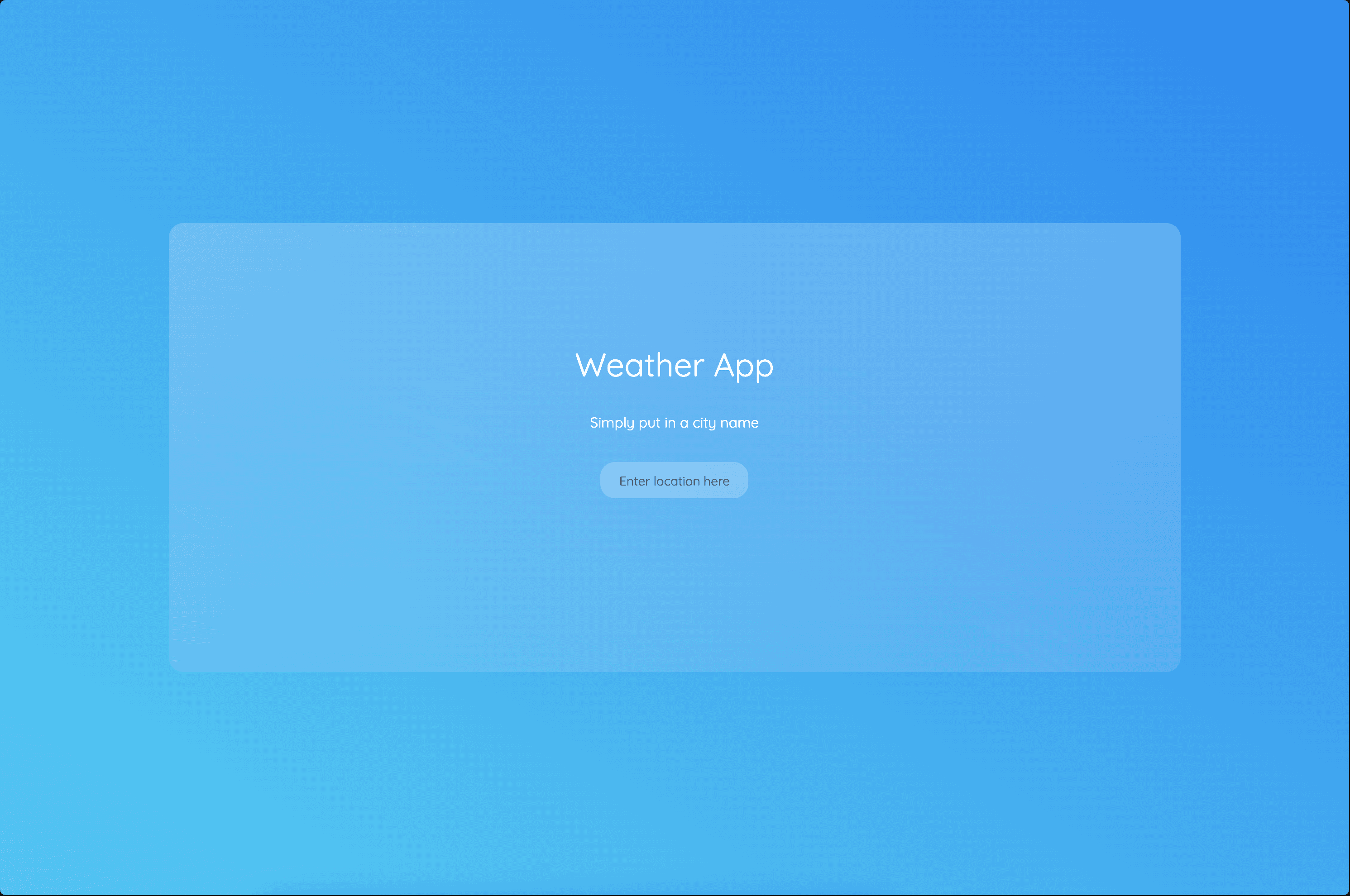 weather app